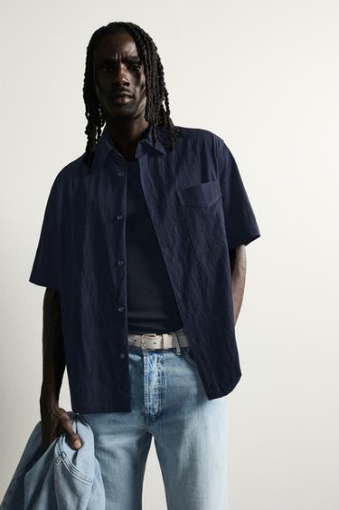 CHEMISE FLUIDE COUPE DÉCONTRACTÉE - Bleu de Zara - Image 6