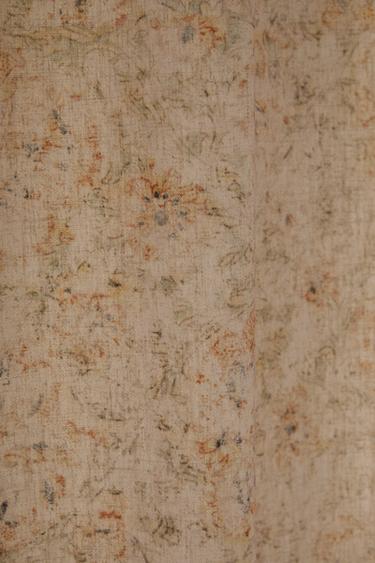 MEDIUM OPACITY FLORAL CURTAIN - Light beige by Zara - Image 3