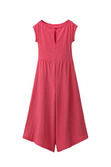 MONO LARGO RAYAS - Rojo de Zara