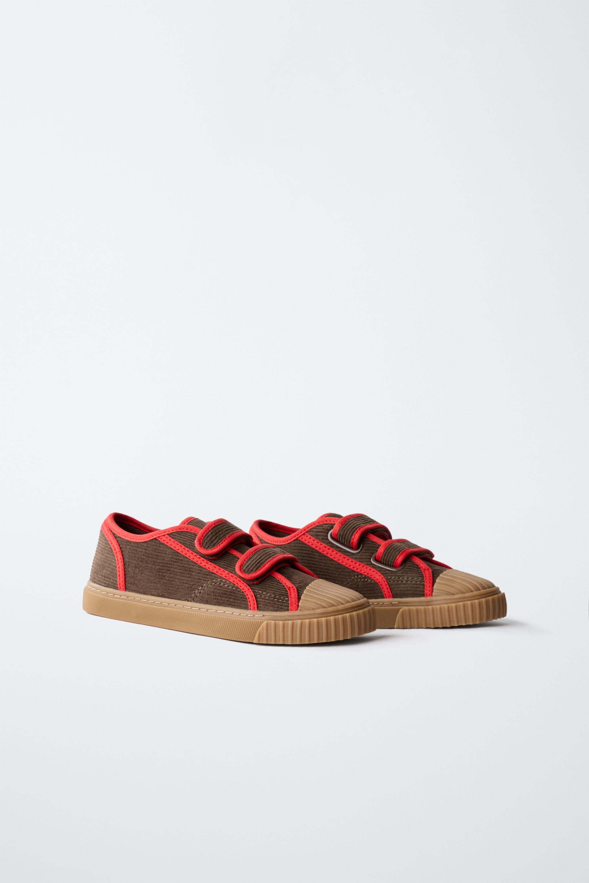 CORDUROY SNEAKERS - Red | ZARA United States