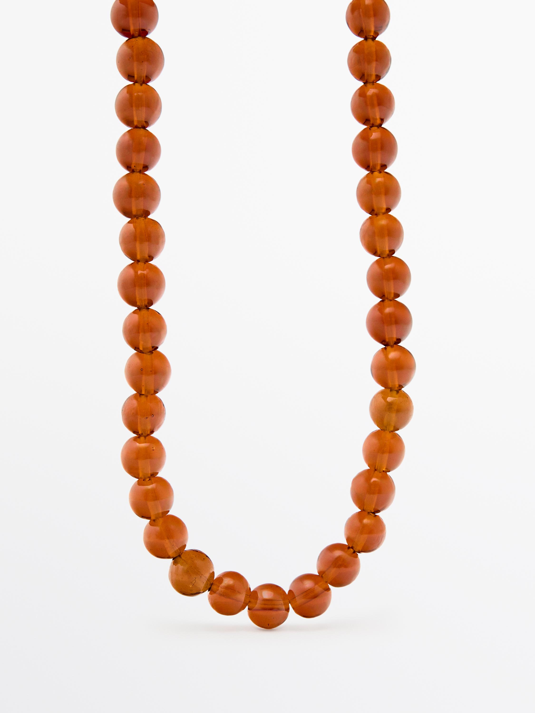 Necklace with glass beads