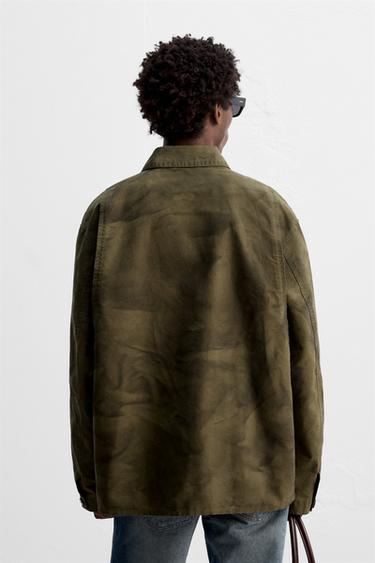 FADED JACKET WITH POCKETS - Brown / Green by Zara - Image 2