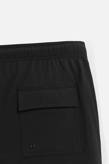 STRUCTURED MID-LENGTH SWIMMING TRUNKS - Black by Zara - Image 3