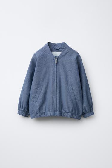 CAZADORA BOMBER LIGERA - Azul medio de Zara - Imagen 0