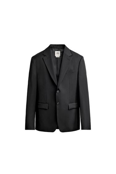 BLAZER TRAJE 100% LANA - Negro de Zara