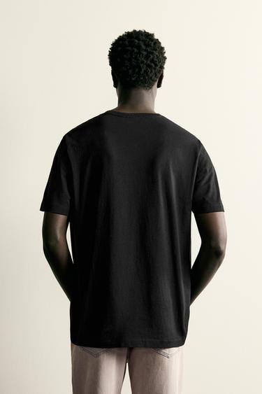 RELAXED FIT LIGHTWEIGHT T-SHIRT - Black by Zara