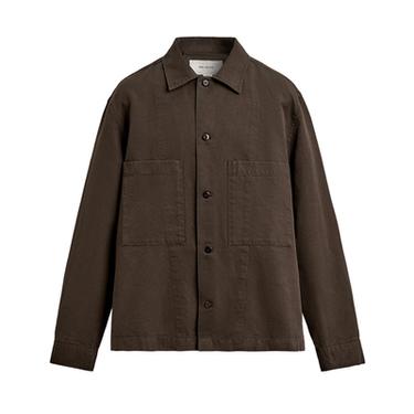 SOBRECAMISA REGULAR FIT - Marró fosc de Zara