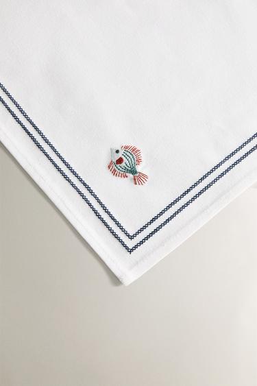 PLACEMAT WITH EMBROIDERED FISH - Blue by Zara - Image 2
