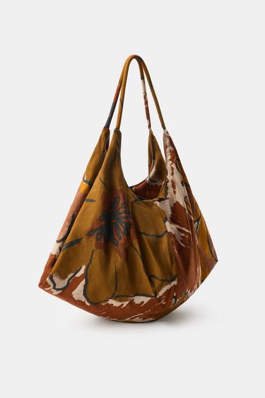 MAXI SAC EN COTON IMPRIMÉ - Marron de Zara - Image 2