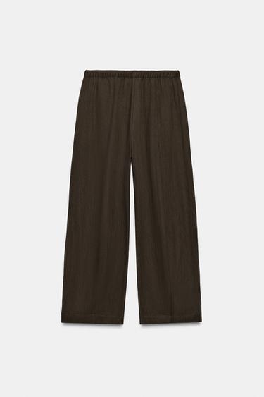 ZW COLLECTION BARREL TROUSERS - Brown by Zara