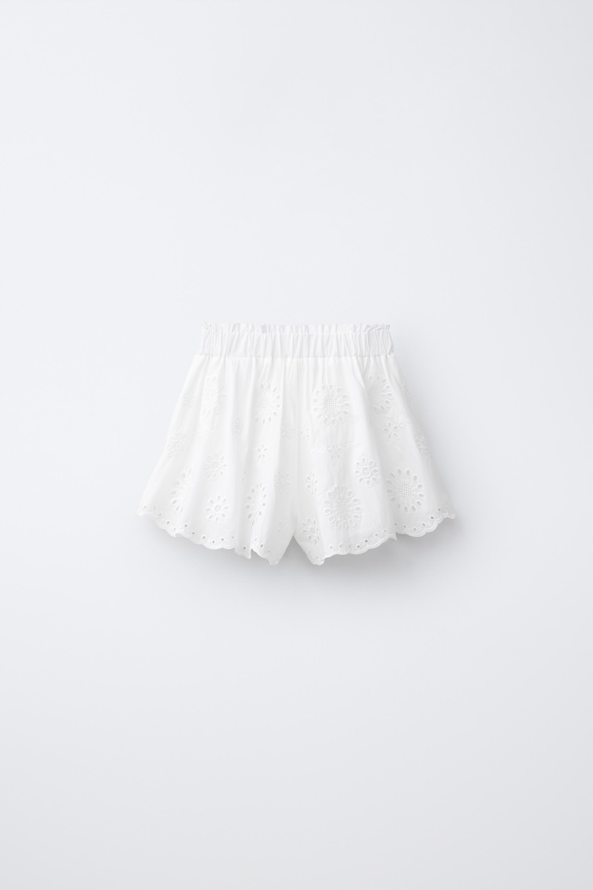 SWISS EMBROIDERED SHORTS