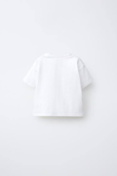 EMBROIDERED SLOGAN T-SHIRT - White by Zara - Image 1