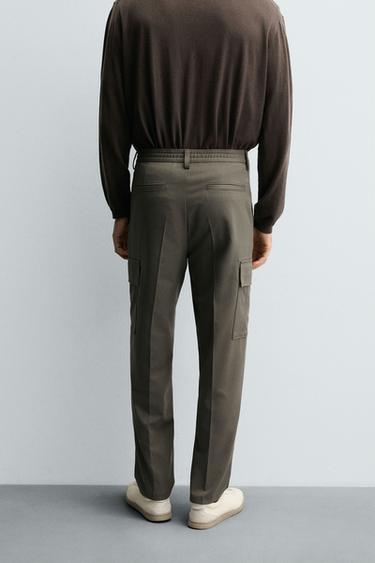 PLEATED CARGO TROUSERS - Khaki by Zara - Image 2