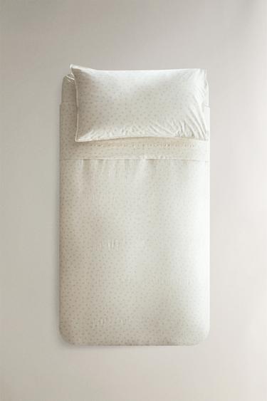 CHILDREN'S MINI FLOWER COTTON DUVET COVER - Bluish by Zara - Image 5