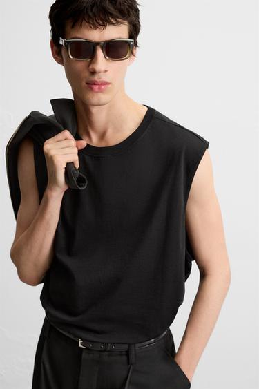RELAXED FIT TANK TOP - Black by Zara