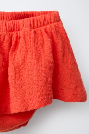 CULOTTE-JUPE COMBINÉE - Rouge de Zara - Image 3