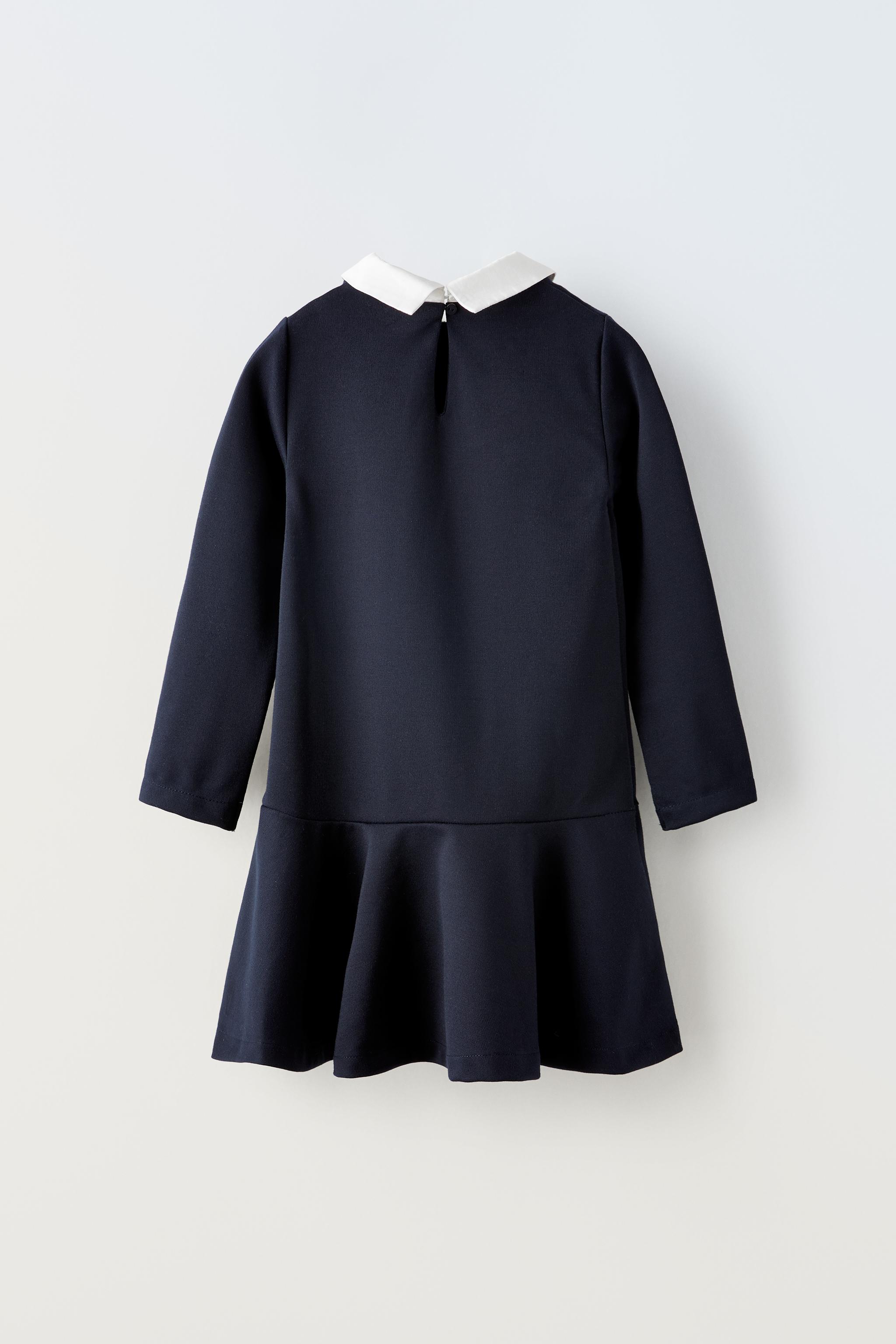 ポンチローマニット ワンピース ボウ - マリンブルー | ZARA Japan