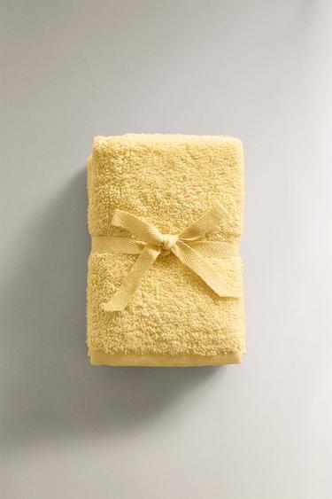 LOT SERVIETTES INVITÉS COTON (LOT DE 3) - Jaune moyen de Zara