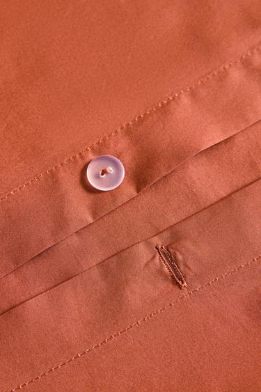 PERCALE DUVET COVER (500 THREAD COUNT) - Clay by Zara