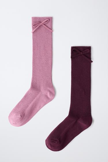 2-PACK OF LONG BOW SOCKS - Burgundy by Zara