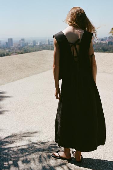 ЖИЛЕТ ПРЯМОГО КРОЯ С ЗАВЯЗКАМИ СЗАДИ — ЧЕРНЫЙ от Zara — изображение 0