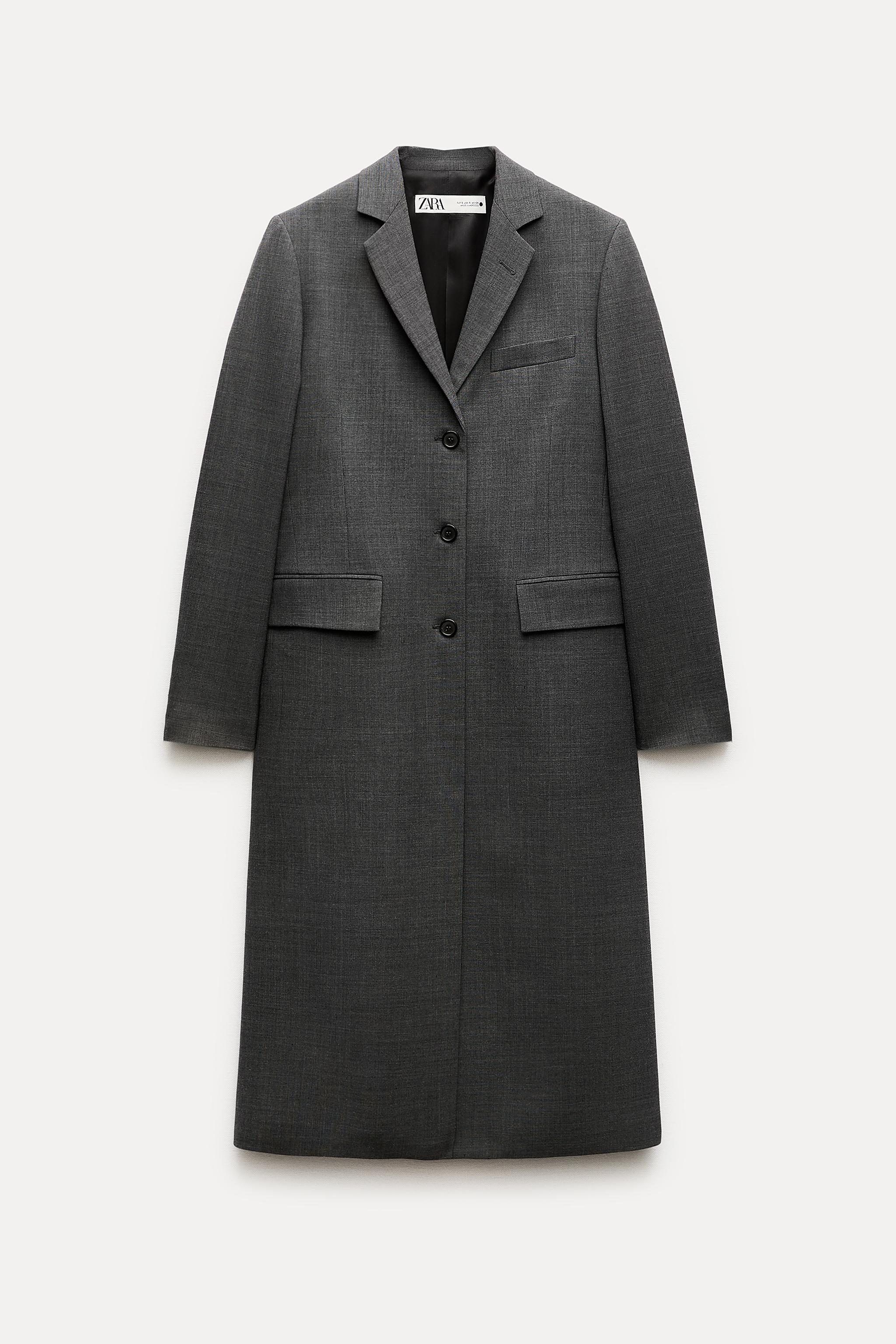 TAILORING ZW COLLECTION WOOL BLEND FROCK COAT - Gray marl | ZARA 