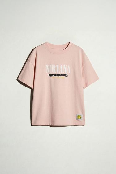 T-SHIRT IMPRIMÉ NIRVANA ® - Orange de Zara