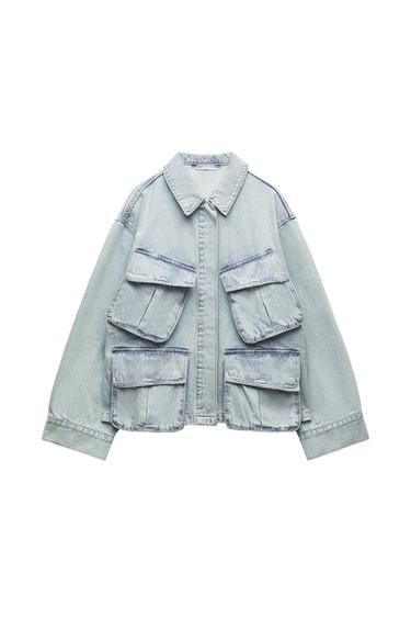 TRF DENIM JACKET WITH POCKETS