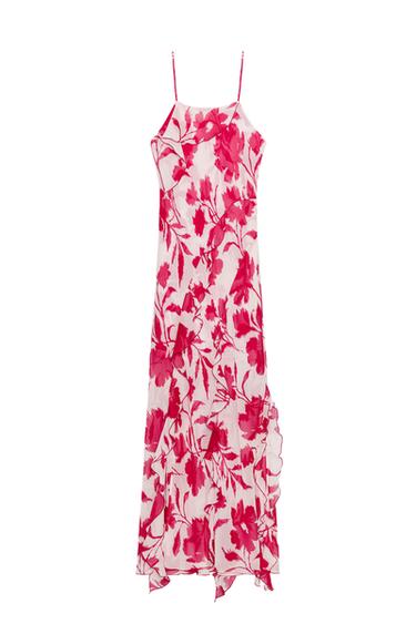 PRINTED MIDI CAMISOLE DRESS