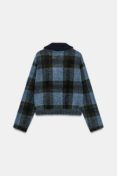 CHECKED CARDIGAN - Multicoloured by Zara