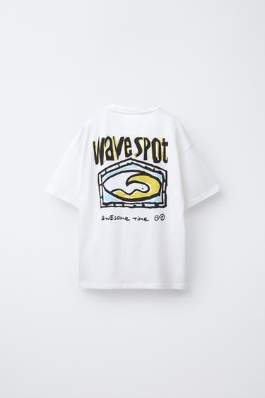 T-SHIRT IMPRIMÉ SURF - Blanc de Zara - Image 1