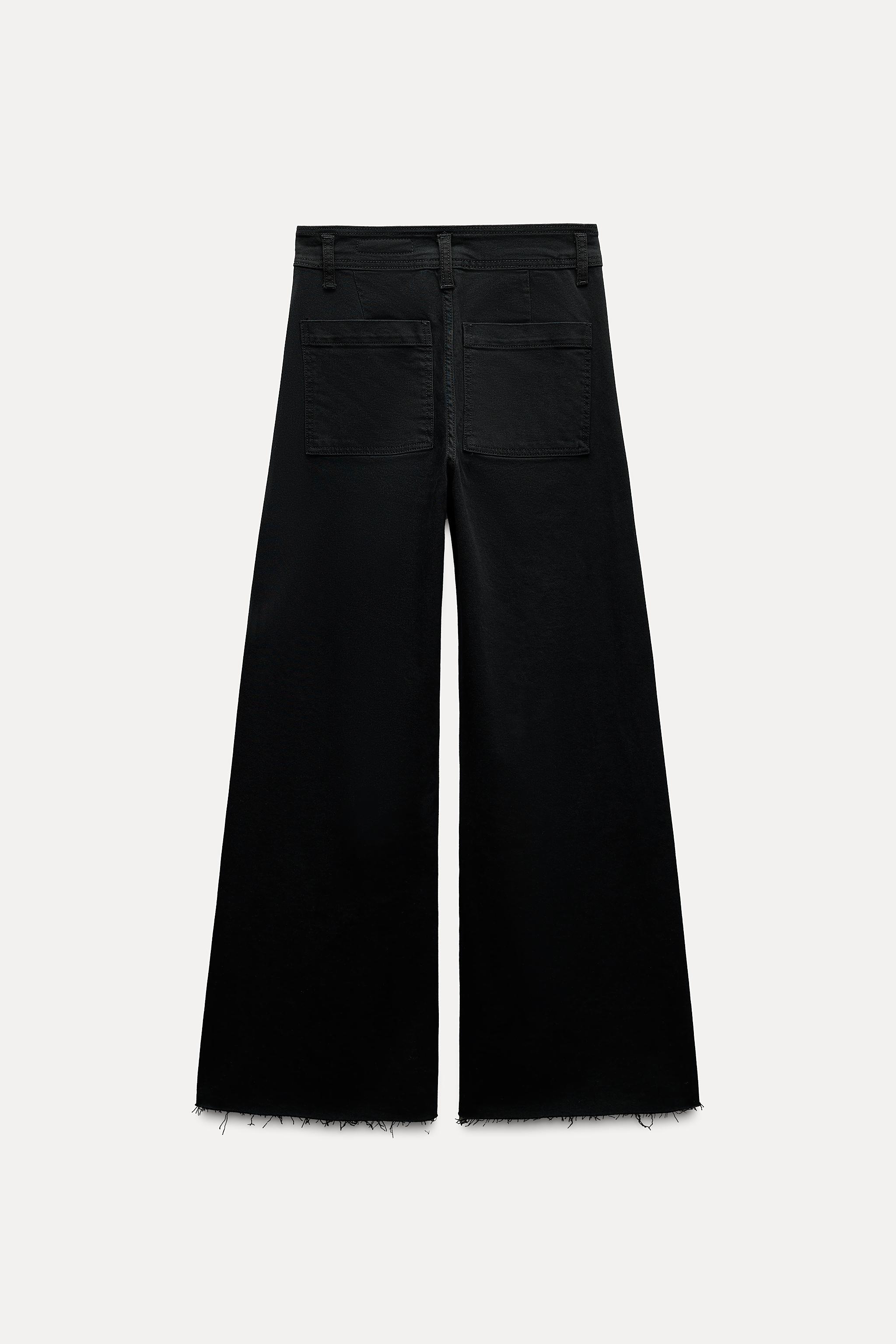 ZW COLLECTION MARINE STRAIGHT-LEG HIGH-WAIST デニムパンツ - ブルー | ZARA Japan / 日本