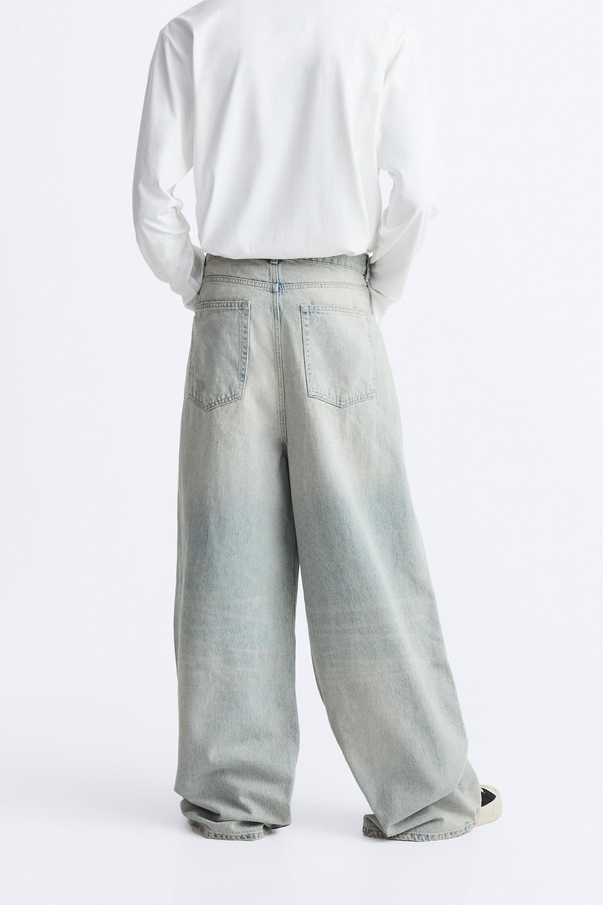 OVERDYED BAGGY JEANS - Sky blue