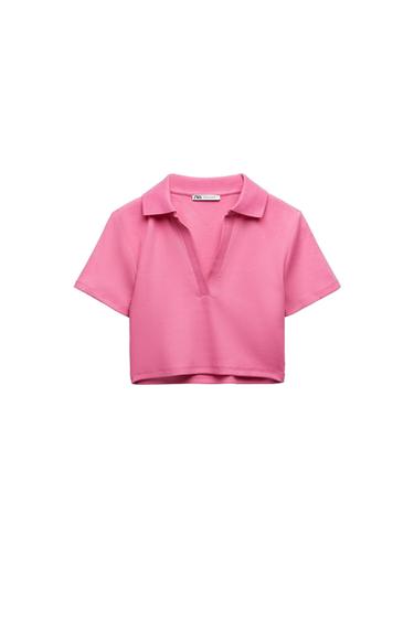 RIB POLO T-SHIRT