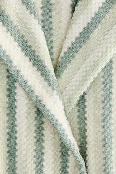 PEIGNOIR JACQUARD GÉOMÉTRIQUE - Bleu / Vert de Zara - Image 4