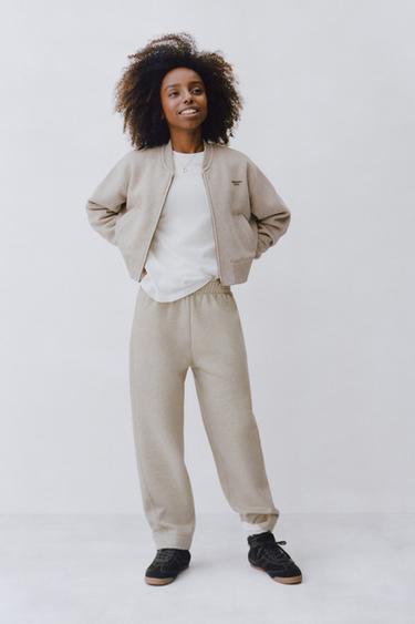 BARREL JOGGING TROUSERS - Sand / Marl by Zara