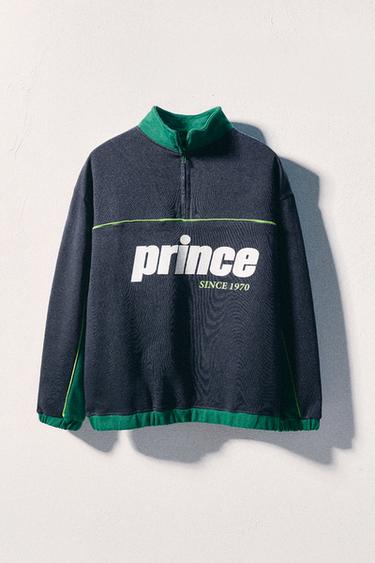 سويت شيرت بسحاب PRINCE ® - أخضر مزرق الخاص بـ Zara