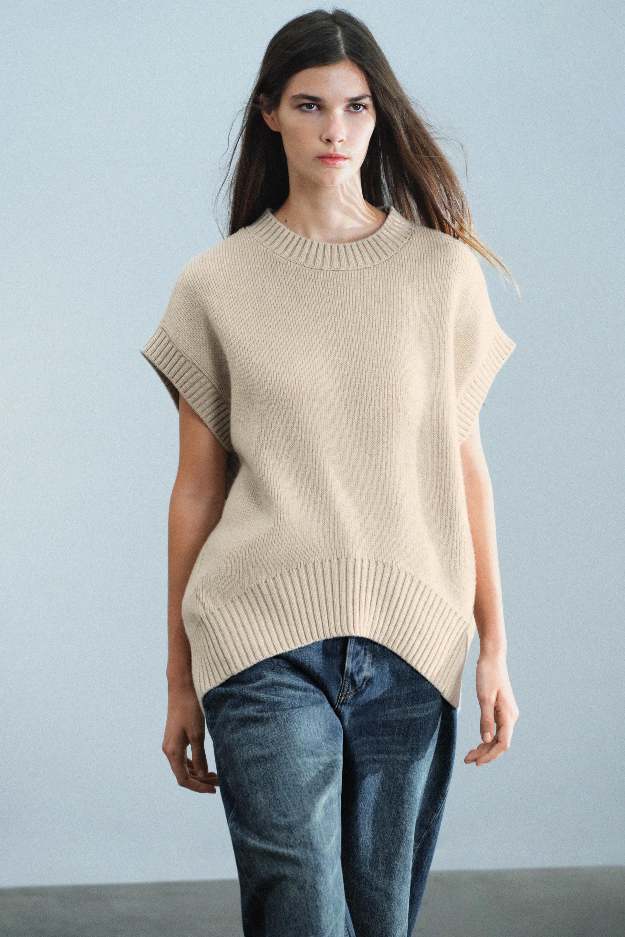 Zara YÜNLÜ OVERSIZE YELEK görsel 2