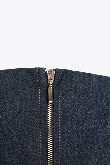 TOP Z1975 BUSTIER DENIM - Indigo de Zara - Image 7