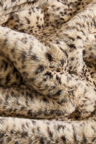 PLAID FOURRURE MOTIF ANIMAL - Crème de Zara - Image 2