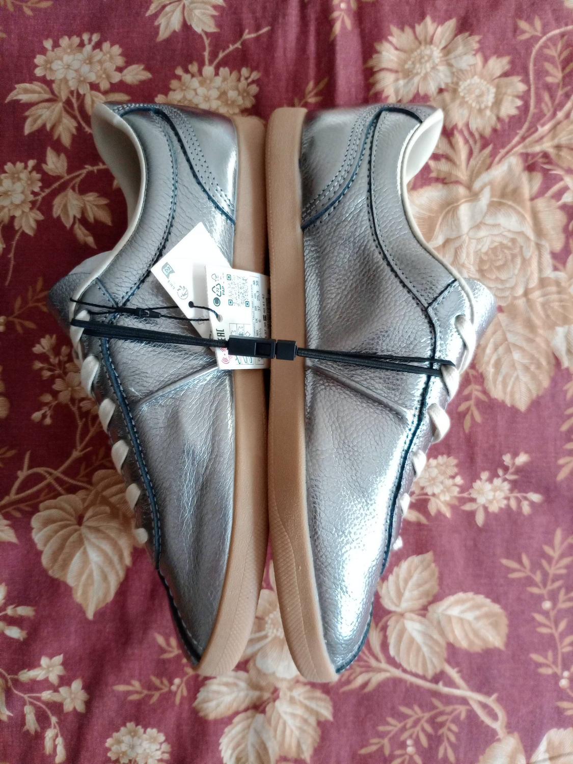 METALLIC LEATHER TRAINERS - Image 2