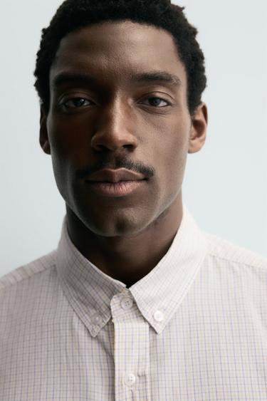 CHECK SHIRT WITH POCKET - Yellow by Zara - Image 5