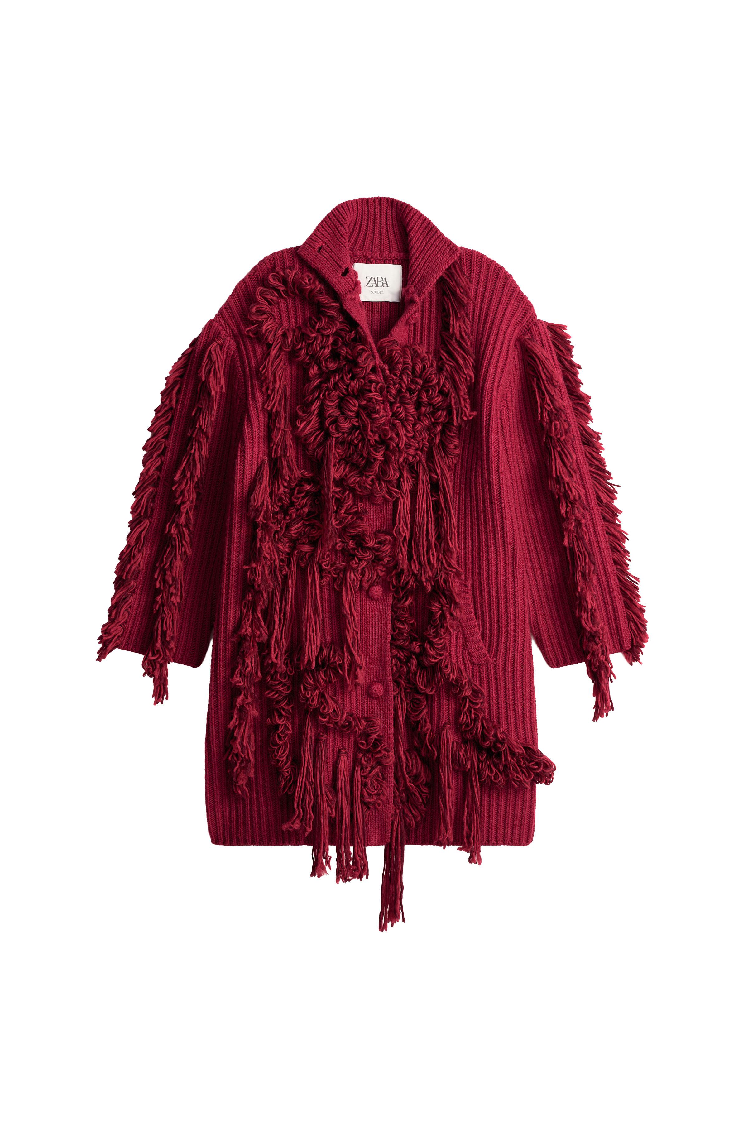 LIMITED EDITION FRINGED KNIT COAT