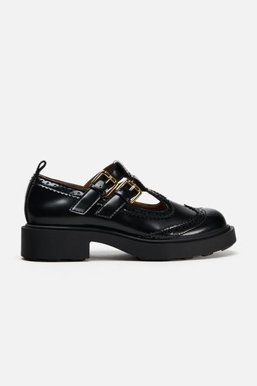 BROGUE DETAIL SHOES - Black by Zara
