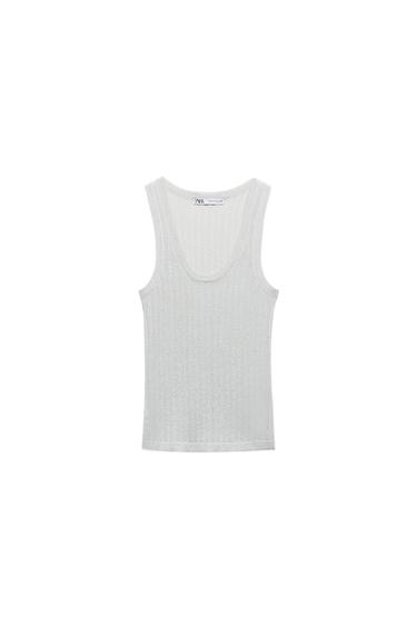 METALLIC THREAD KNIT TOP
