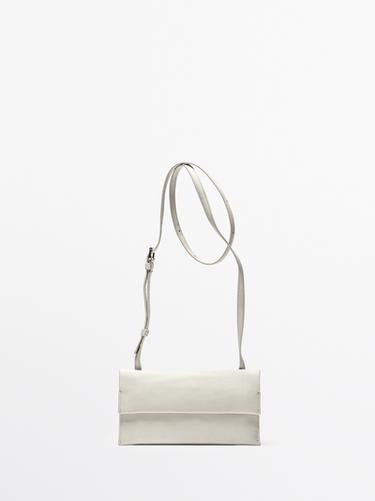 Zara Nappa leather mini crossbody bag - Ecru