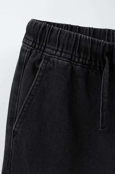 PANTALON DENIM CARGO - Noir de Zara - Image 2