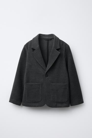 BLAZER PAÑO - Gris de Zara