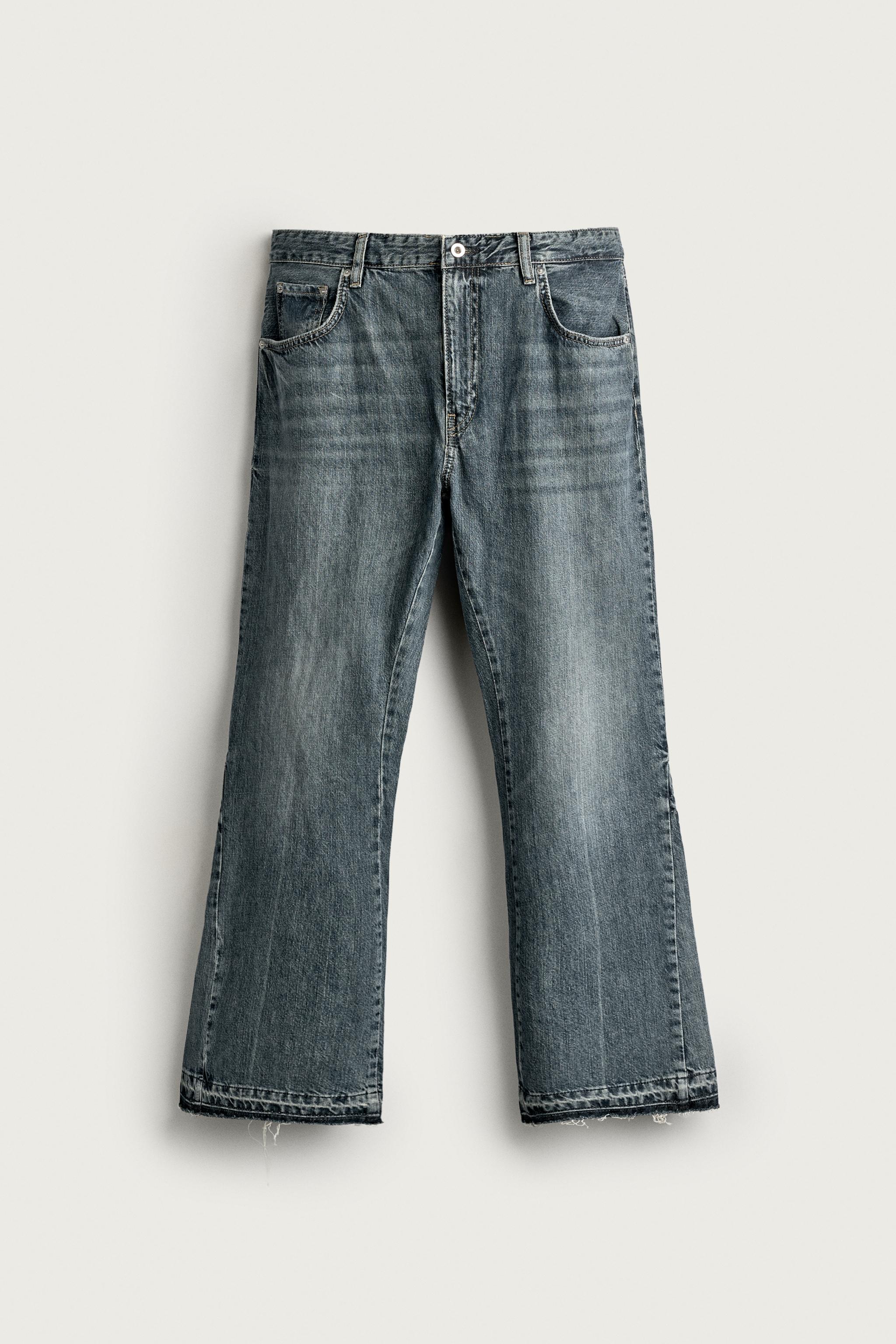 Мужские джинсы Zara DISTRESSED FLARE FIT JEANS — фото 6