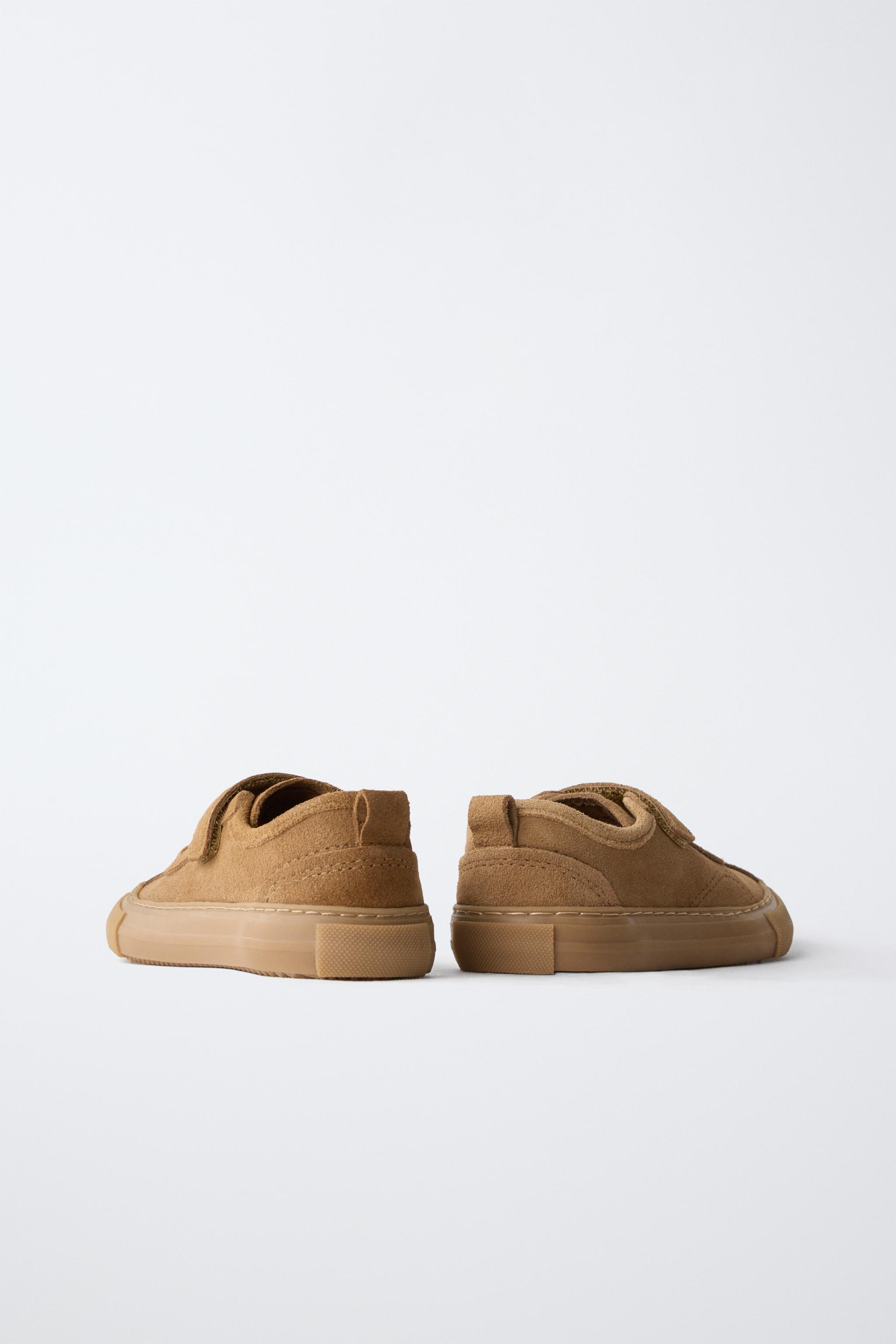 Детские кроссовки Zara LEATHER BAREFOOT SNEAKERS — фото 7